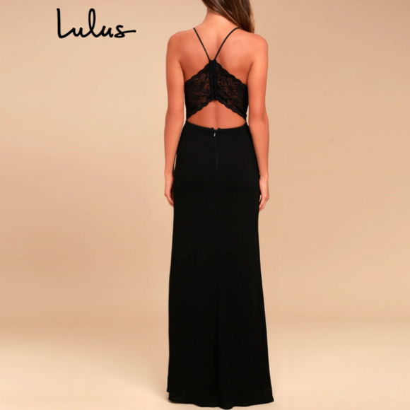 Lulu's Black Maxi Dress - Picture 3 of 14